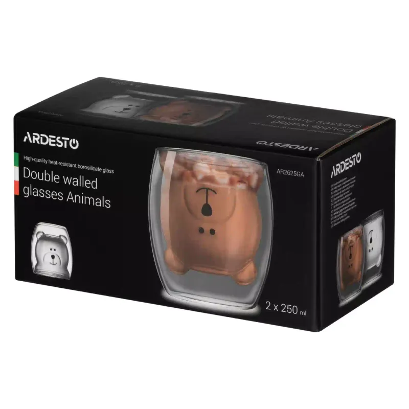 Xícara Ardesto Animals, Transparent (AR2625GA)