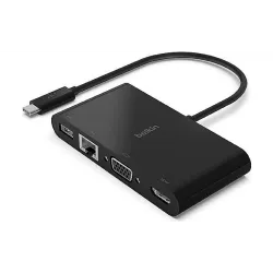 Hub USB Belkin USB-C - Ethernet/HDMI/VGA/USB-A (AVC005BTBK)
