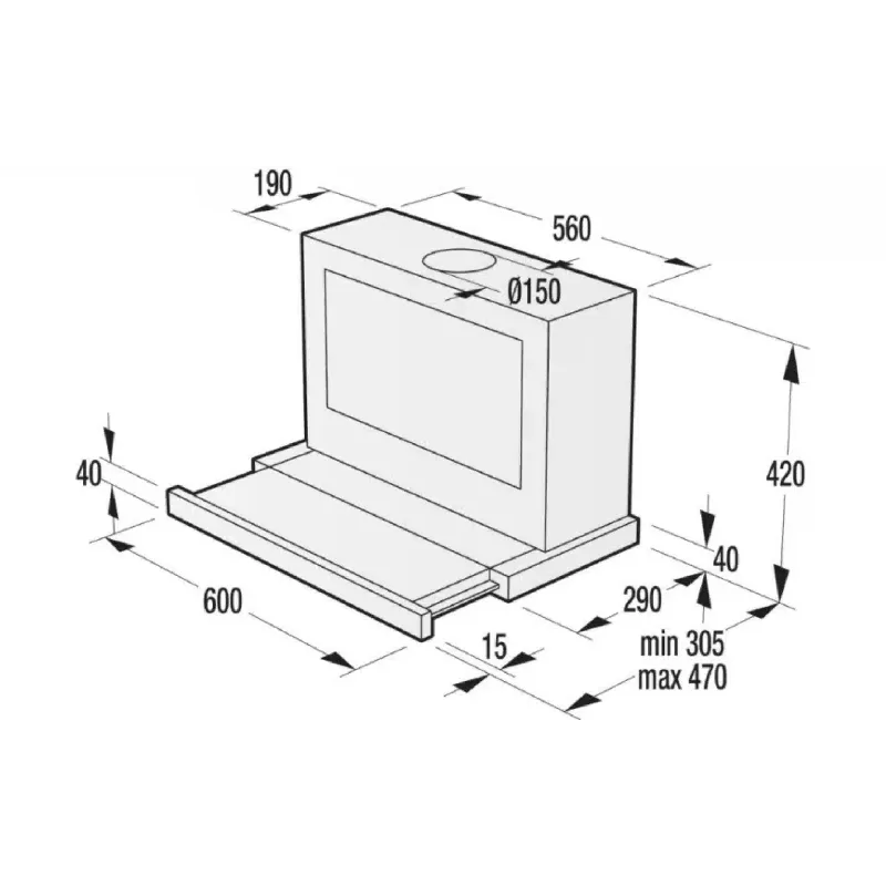 غطاء الشفاط Gorenje (BHP623E8X)