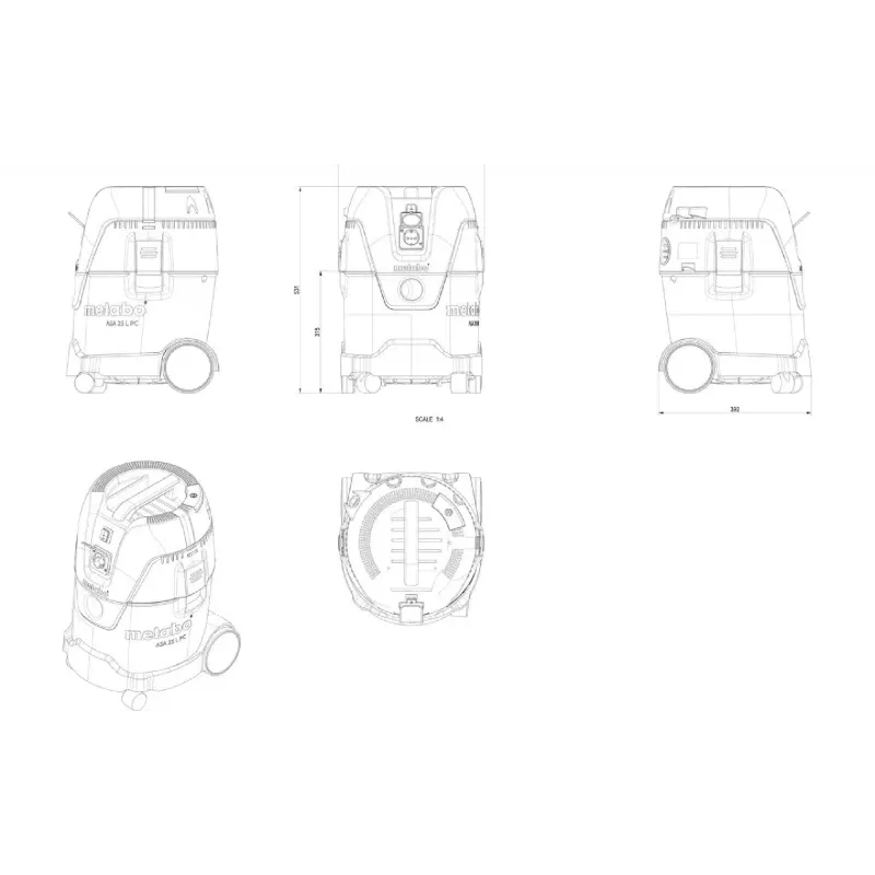 Sesalnik Metabo ASA 25 L PC (602014000)