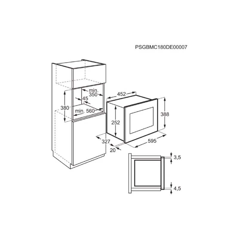 Eingebauter Mikrowellenherd Electrolux, Black (LMS2203EMX)