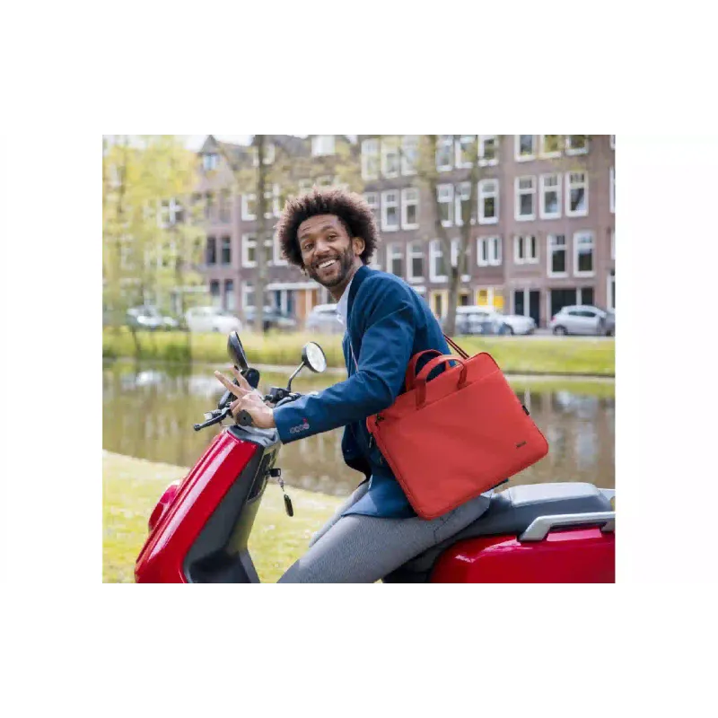 Чанта за лаптоп Trust Bologna Slim Laptop Bag, Red (24449)