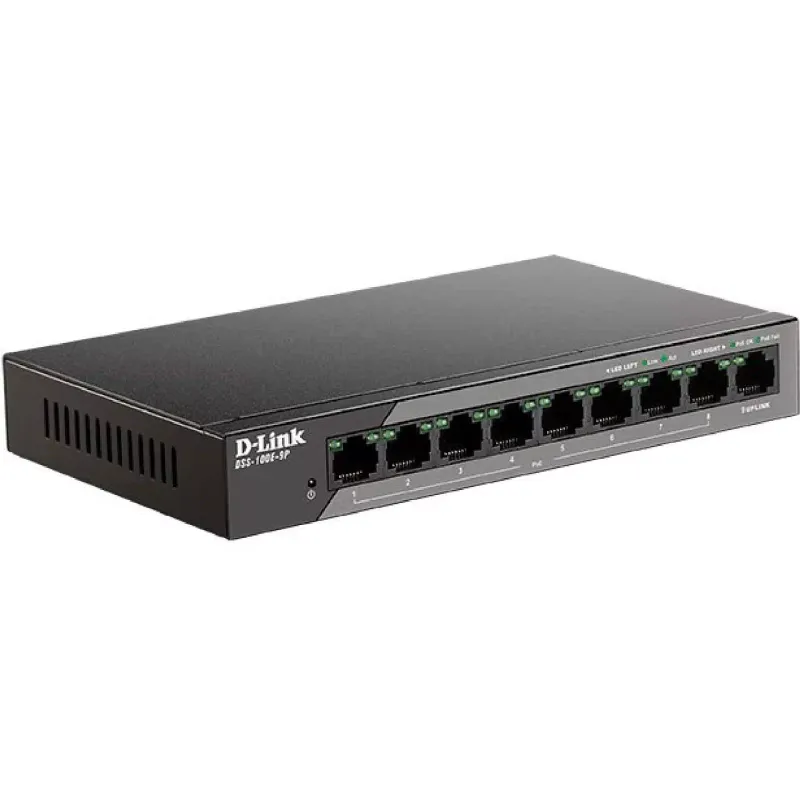 Комутатор D-Link  (DSS-100E-9P)