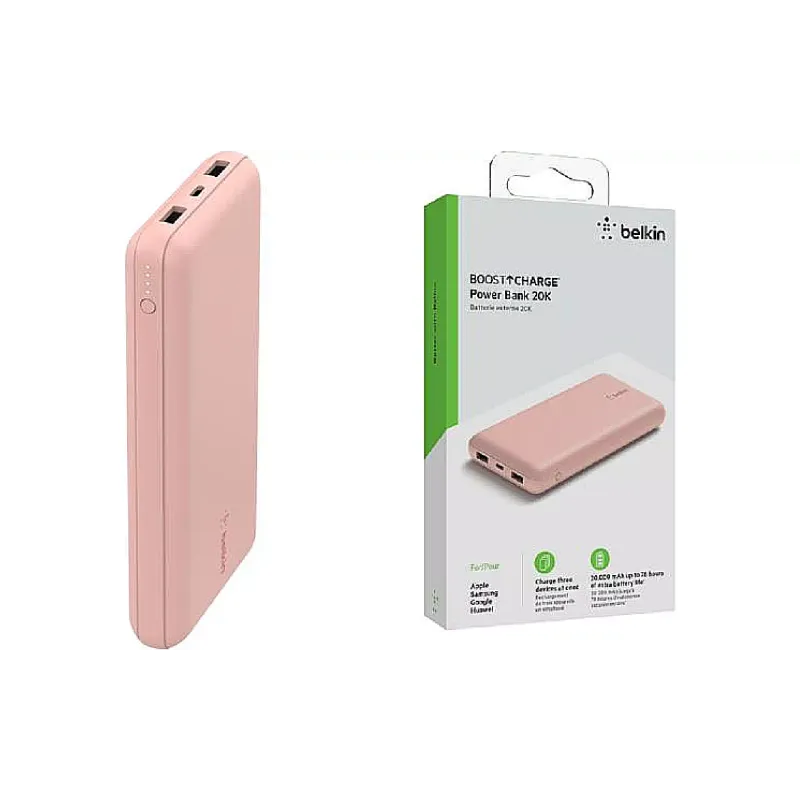 Външна батерия Belkin 20000 mAh, Rose Gold (BPB012BTRG)