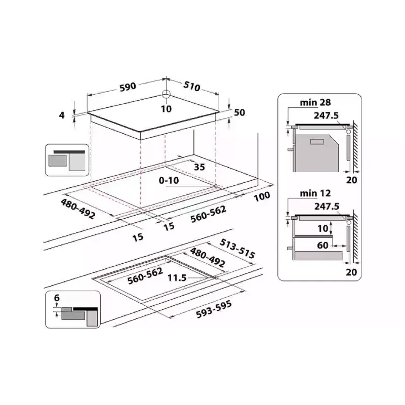 Варильна поверхня Whirlpool (WLS7960NE), індукційна, Black