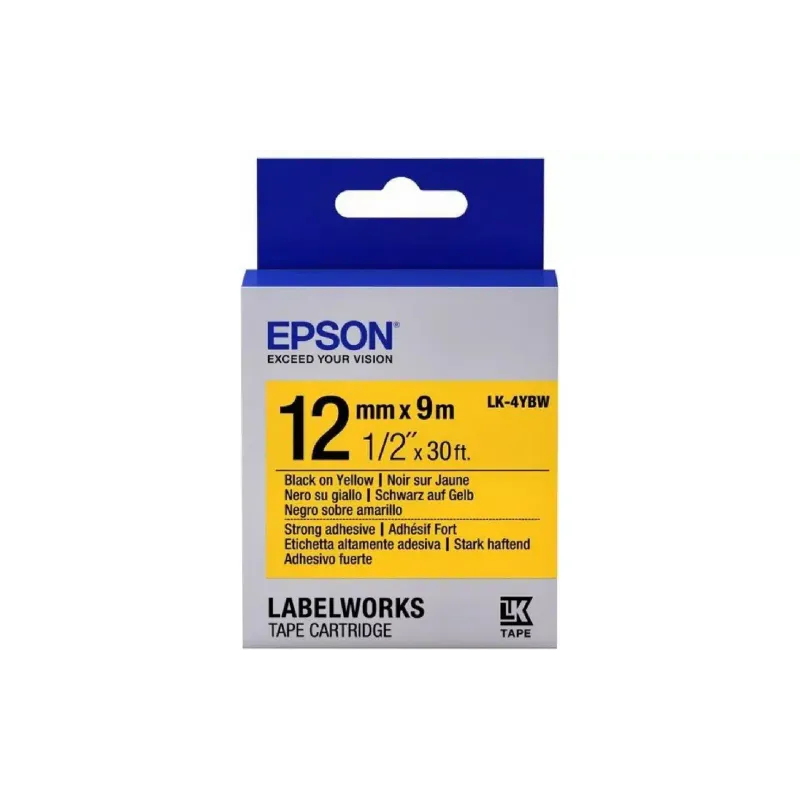 Картридж Epson LK4YBW9 (C53S654014), для Epson LW-300/400/400VP/700, Strong Adhesive Black/Yellow