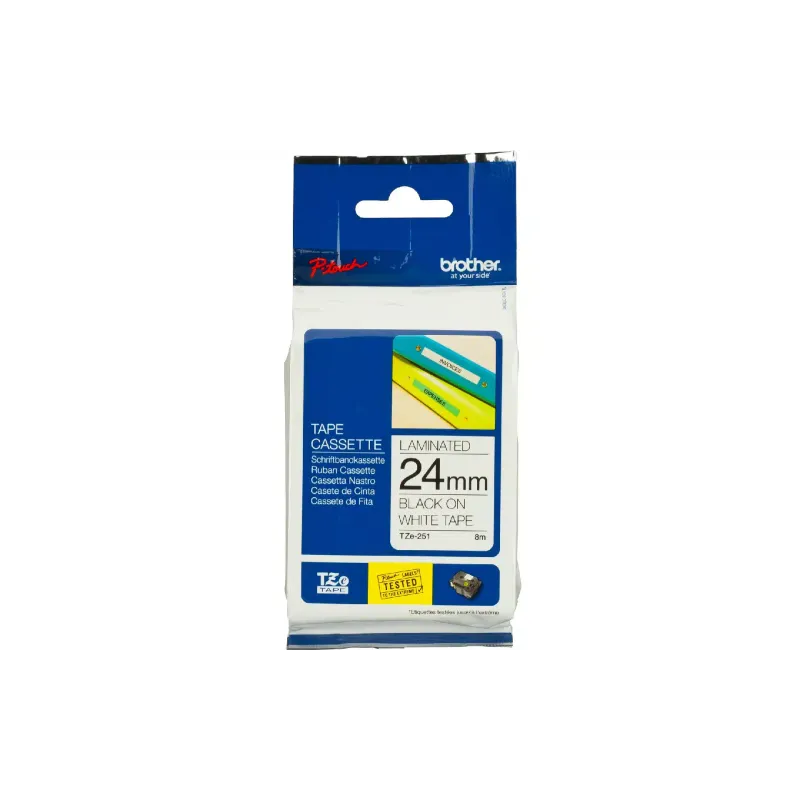 Thermal tape Brother, Black (TZE251)