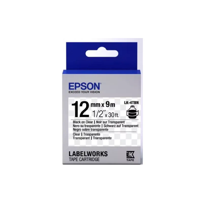 Kartuša Epson LK4TBN, Clear Black/Clear (C53S654012)