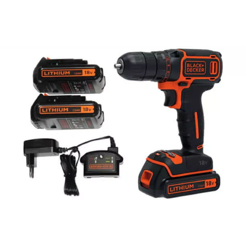 Дриль-шуруповерт Black+Decker, Black (BDCDD186KB)