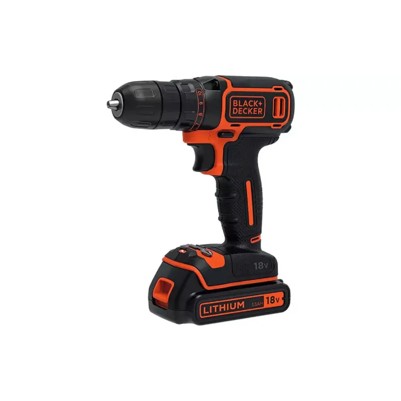 Дриль-шуруповерт Black+Decker, Black (BDCDC18KB)