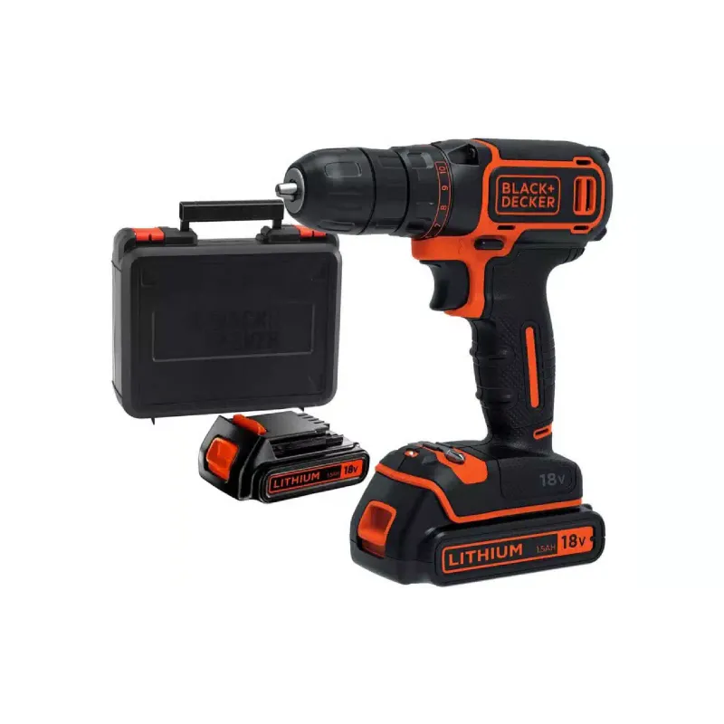 Дриль-шуруповерт Black+Decker, Black (BDCDC18KB)