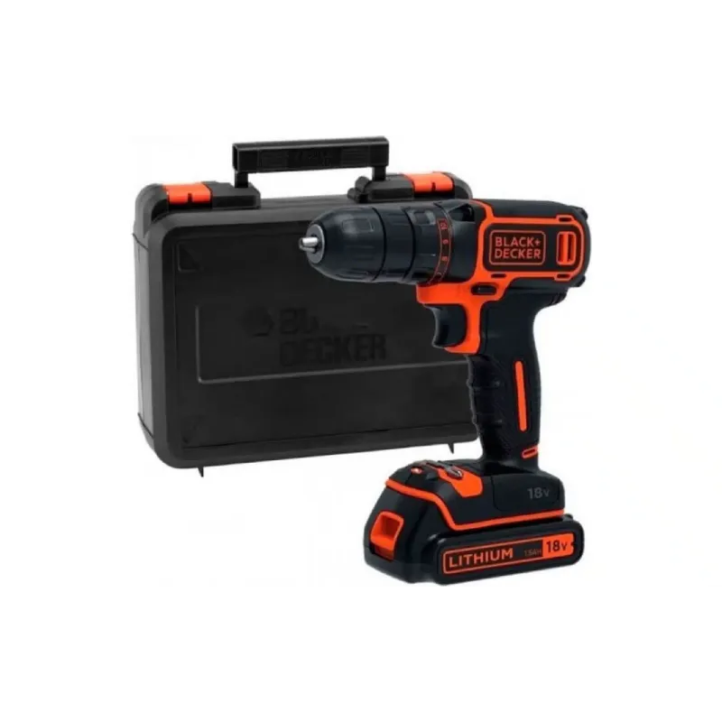 Дриль-шуруповерт Black+Decker, Black (BDCDC18KB)