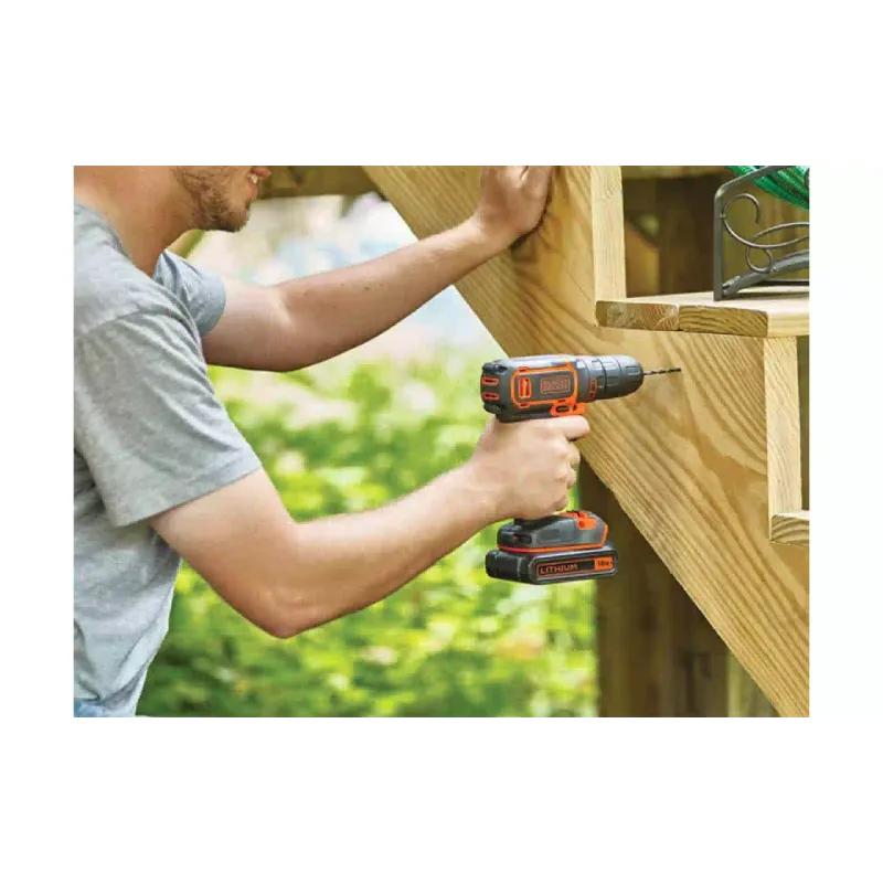 Дриль-шуруповерт Black+Decker, Black (BDCDC18KB)