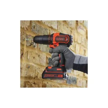 Дриль-шуруповерт Black+Decker, Black (BDCHD18KB)