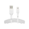 كابل الشحن والمزامنة Belkin USB-A - Lightning, White (CAA001BT2MWH)