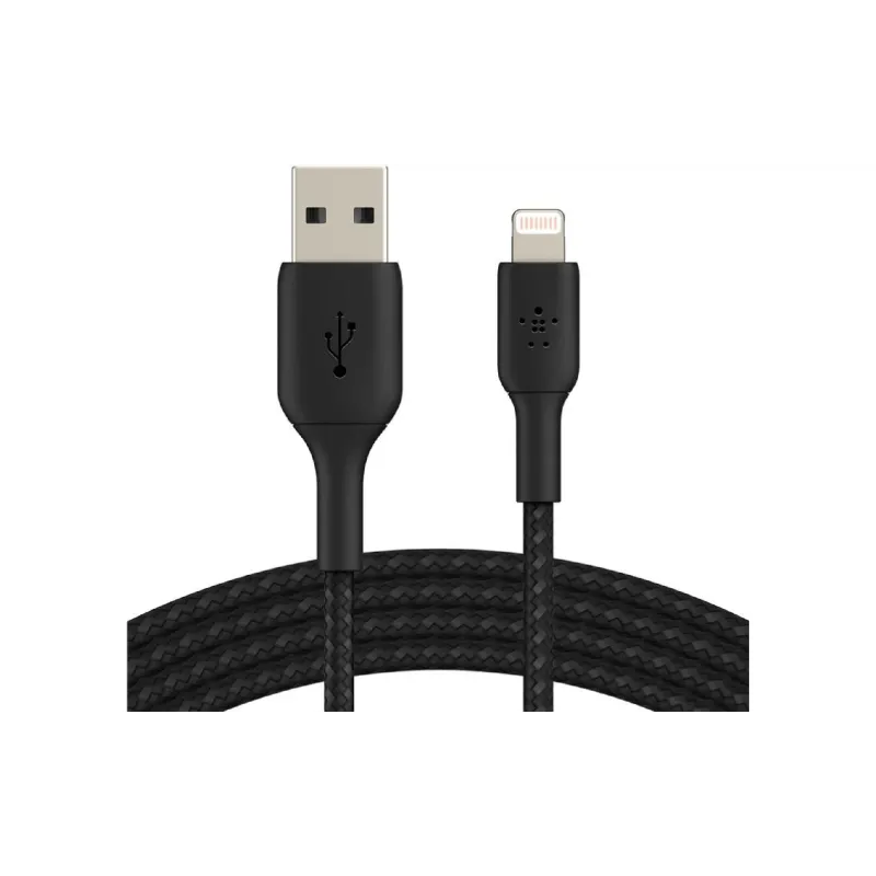 Кабель для зарядки та синхронізації Belkin USB-A - Lightning (CAA002BT2MBK), 2 м, Black