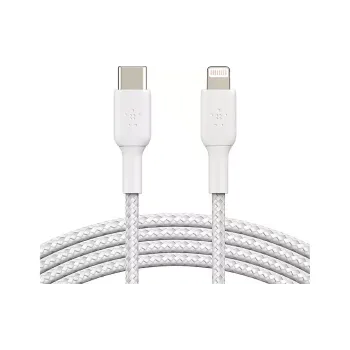 Cable de carga y sincronización Belkin USB-C - Lightning, White (CAA004BT1MWH)