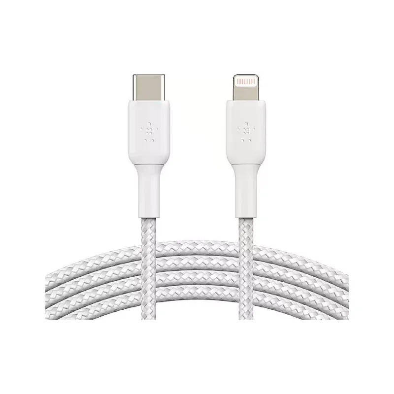 Cabo de carregamento e sincronização Belkin USB-C - Lightning, White (CAA004BT2MWH)