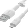 كابل الشحن والمزامنة Belkin USB-A - Lightning, White (CAA008BT1MWH)
