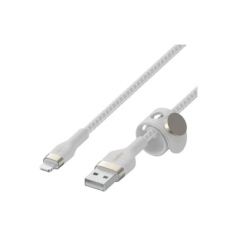 كابل الشحن والمزامنة Belkin USB-A - Lightning, White (CAA010BT1MWH)