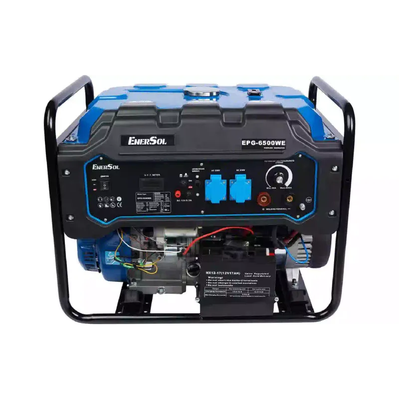Генератор бензиновый EnerSol, сварочный, 6.5 кВт, 1 фаза (EPG-6500WE)