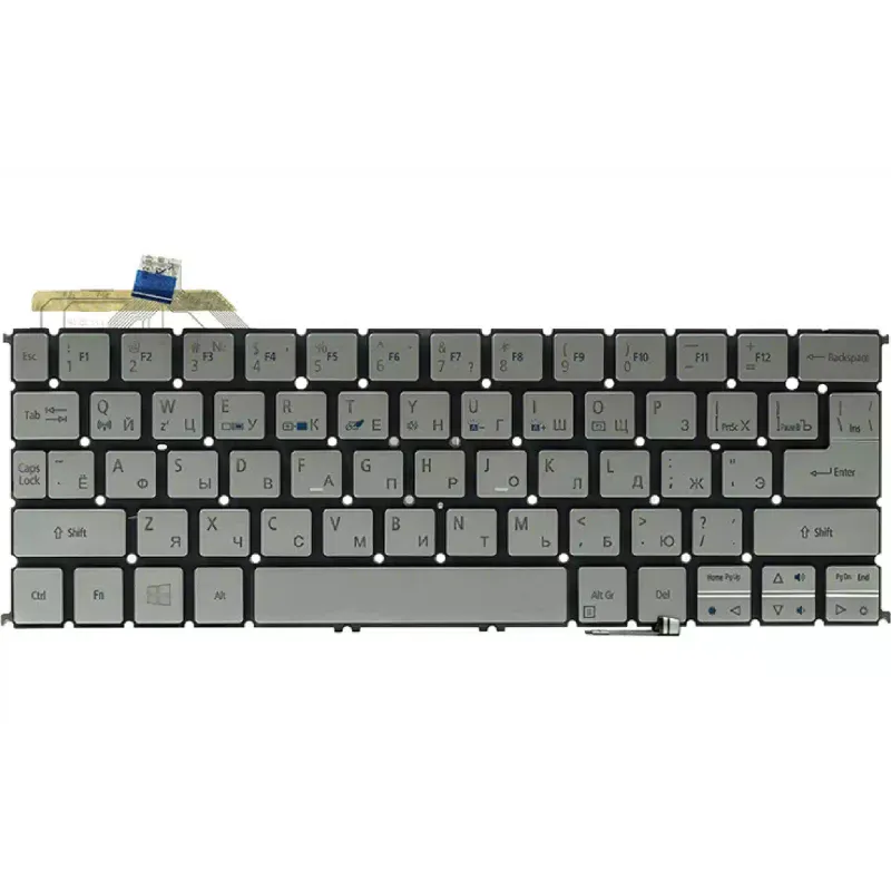 Клавіатура для ноутбука PowerPlant, Silver (KB311675)