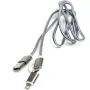 كابل PowerPlant USB 2.0 AM - Lightning/Micro, Grey (KD00AS1289)