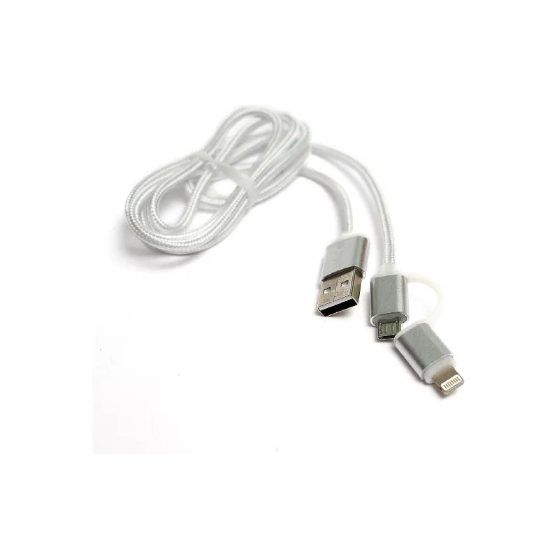 كابل PowerPlant USB 2.0 AM - Lightning/Micro, Silver (KD00AS1290)