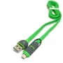 Кабел PowerPlant USB 2.0 AM - Lightning/Micro, Green (KD00AS1291)