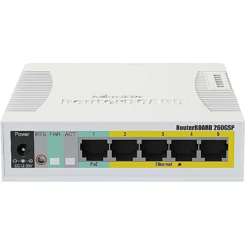يُحوّل MikroTiK (CSS106-1G-4P-1S)