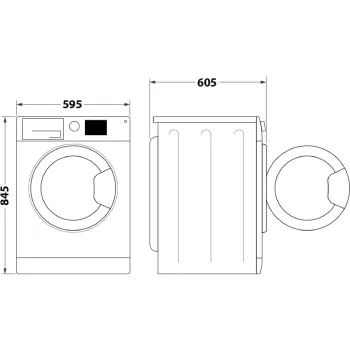 Mosógép Whirlpool, Black (FFB11469BCVUA)