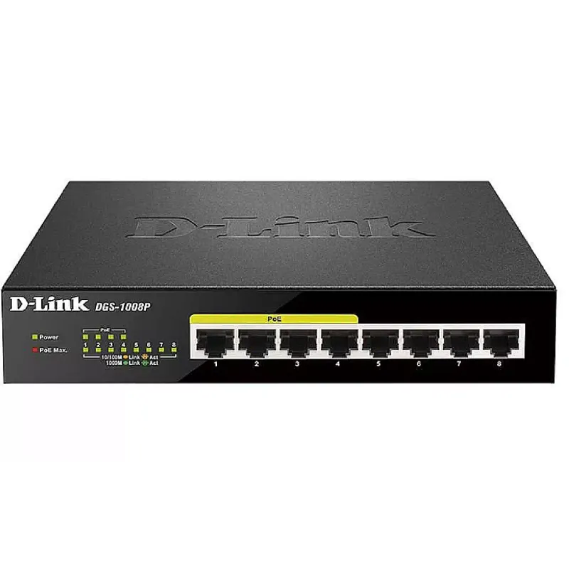 Превключвател D-Link (DGS-1008P)