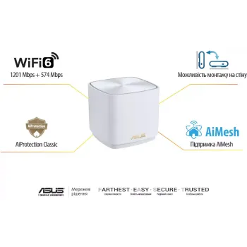 Sistema Wi-Fi Asus ZenWiFi XD4 Plus, White (90IG07M0-M03C20)