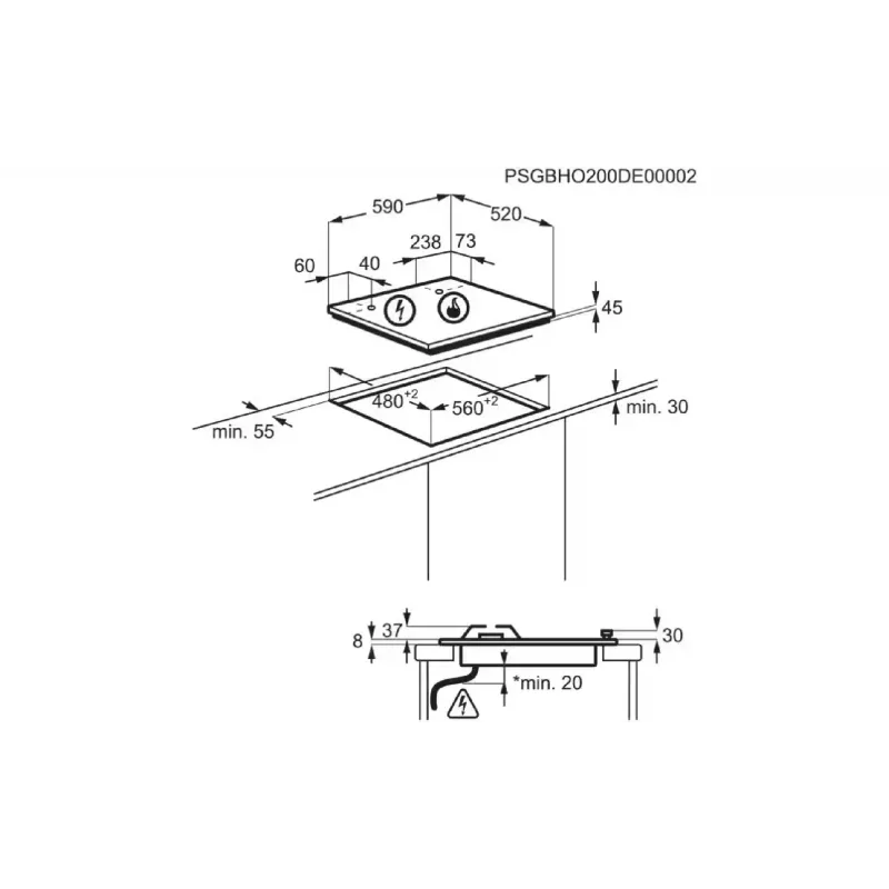 Котлон Electrolux, Black (KGG64362K)