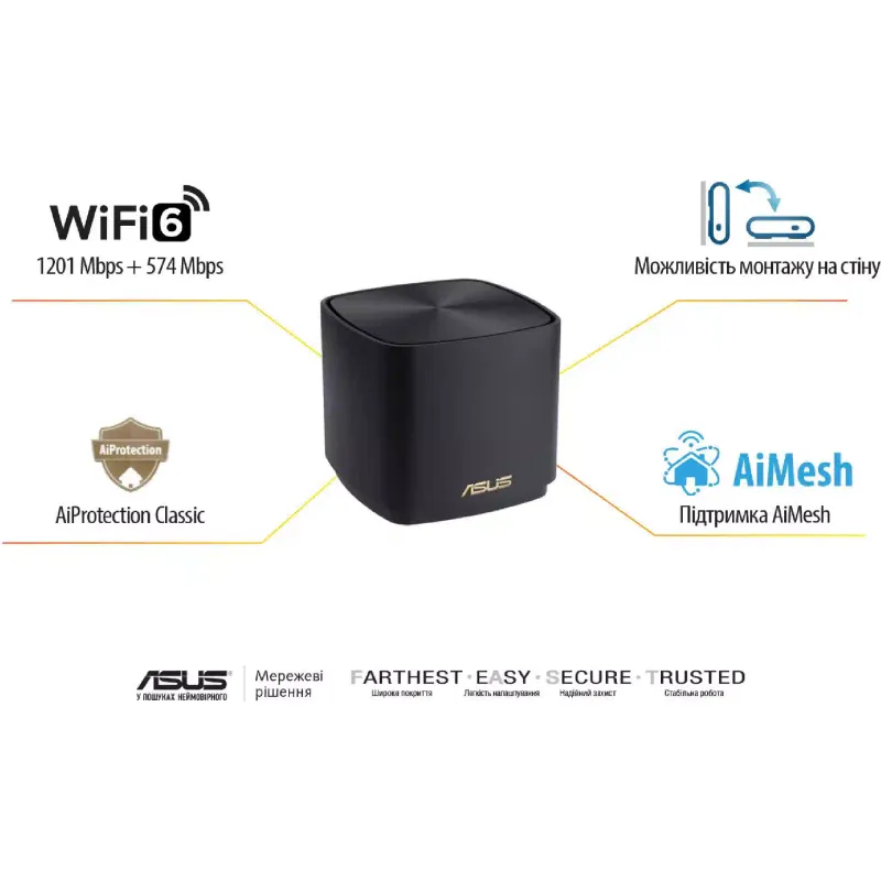 نظام واي فاي Asus, Black (90IG07M0-M03C30)