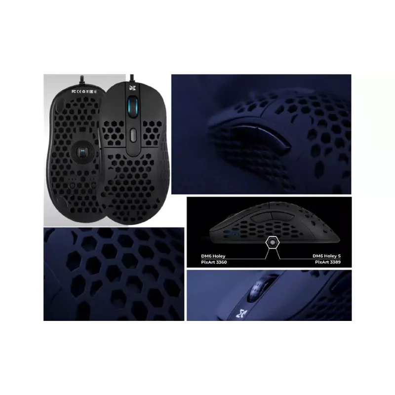 Ποντίκι  Dream Machines, Black (DM6_HOLEY)