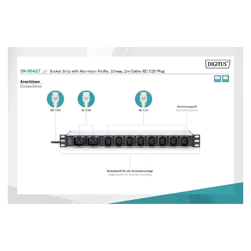 Пристрій розподілу електроживлення Digitus  (DN-95427)