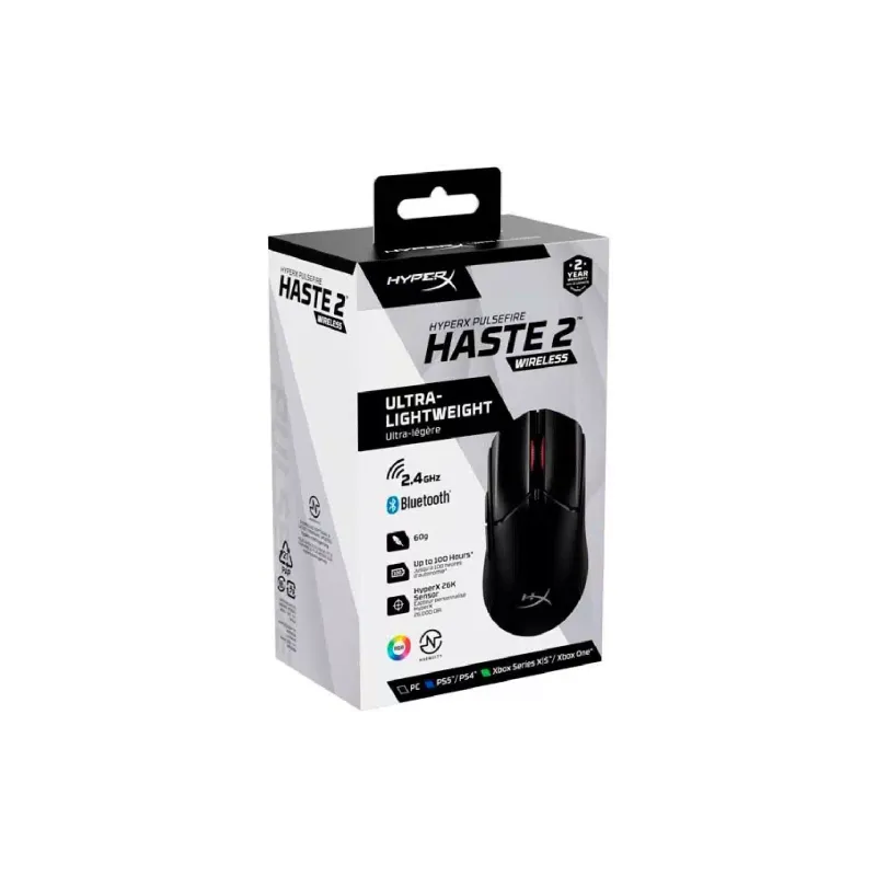 Rato HyperX Pulsefire Haste 2, Black (6N0B0AA)