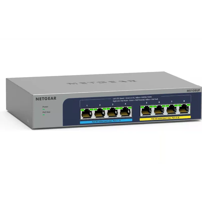 Комутатор Netgear  MS108UP (MS108UP-100EUS)