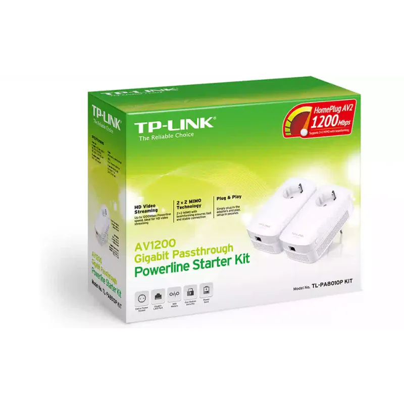 محول خطوط الطاقة TP-Link (TL-PA8010P kit)