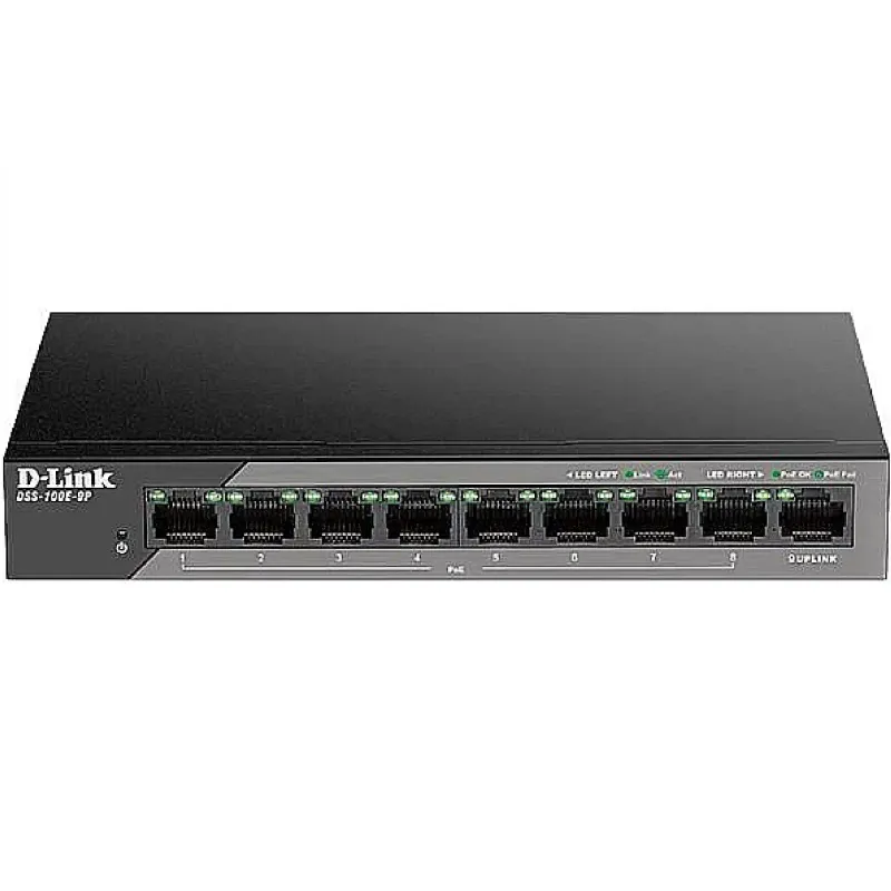 Превключвател D-Link (DSS-100E-9P)