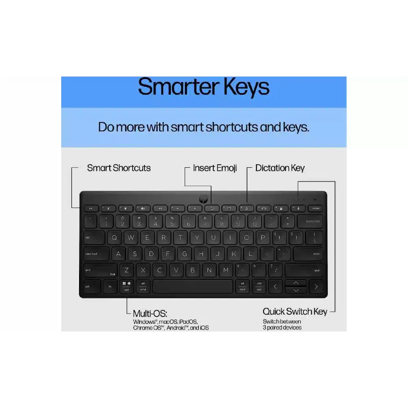 Membrane keyboard HP  Black (692S8AA)