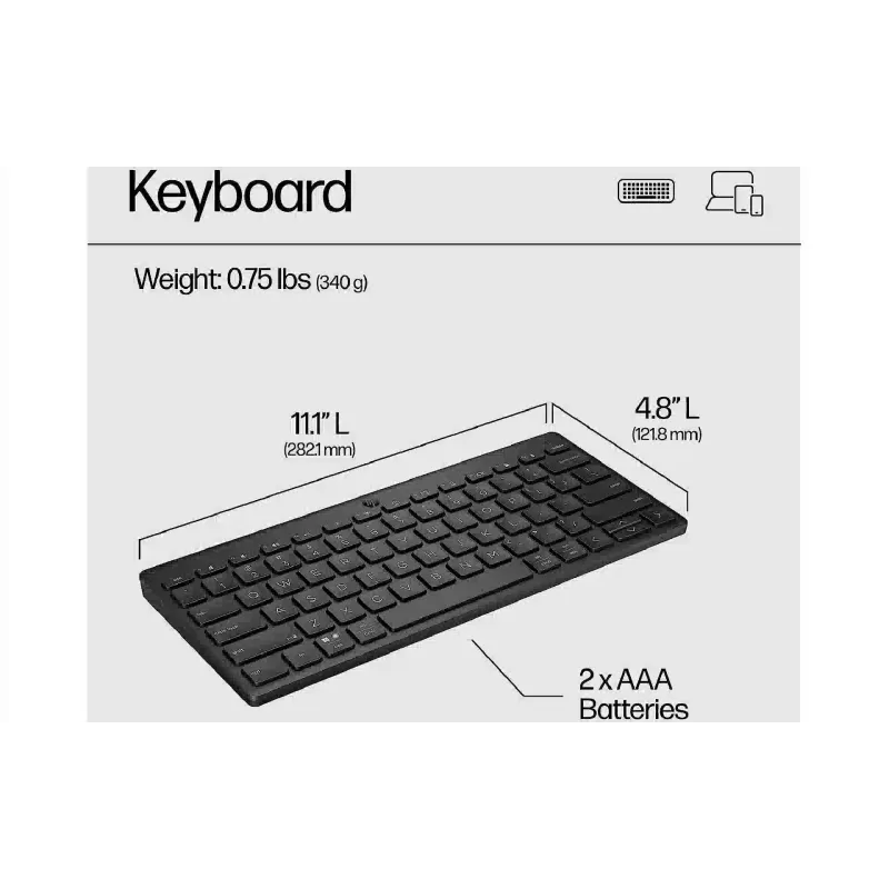 Membrane keyboard HP  Black (692S8AA)