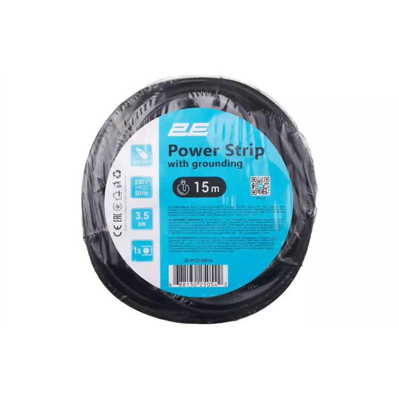 Network extension cord 2E, Black (2E-PC315M15)