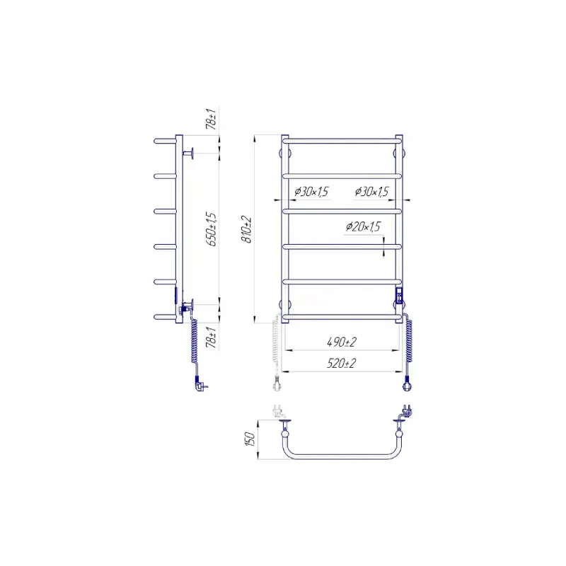 Отопляема сушилня за кърпи Mario (2.3.0215.10.P)