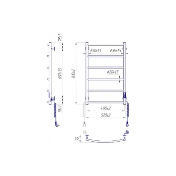 Fűtött törölközőtartó Mario (2.3.0115.10.P)