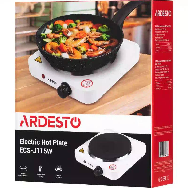 Fogão elétrico Ardesto, White (ECS-J115W)