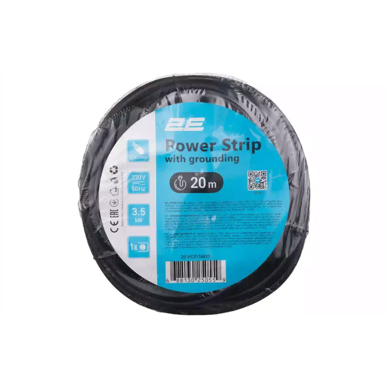 Network extension cord 2E, Black (2E-PC315M20)