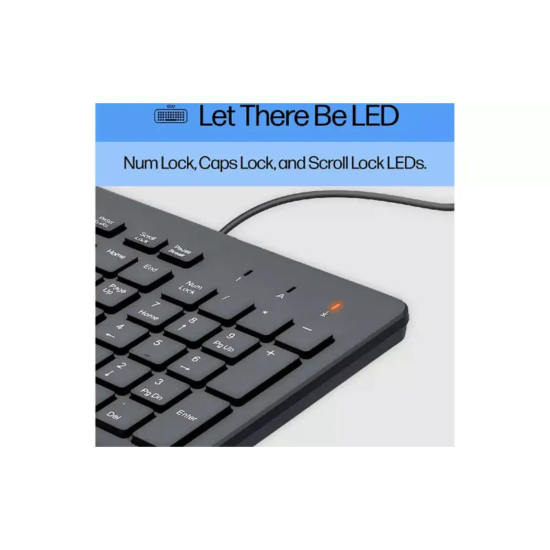 Πληκτρολόγιο μεμβράνης HP, Black (664R5AA)