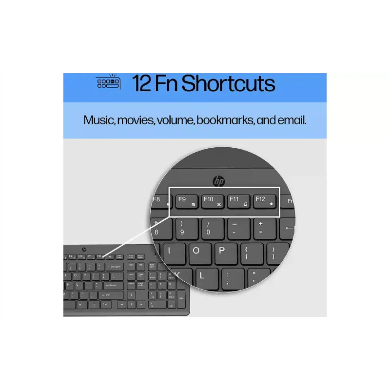 Πληκτρολόγιο μεμβράνης HP, Black (664R5AA)